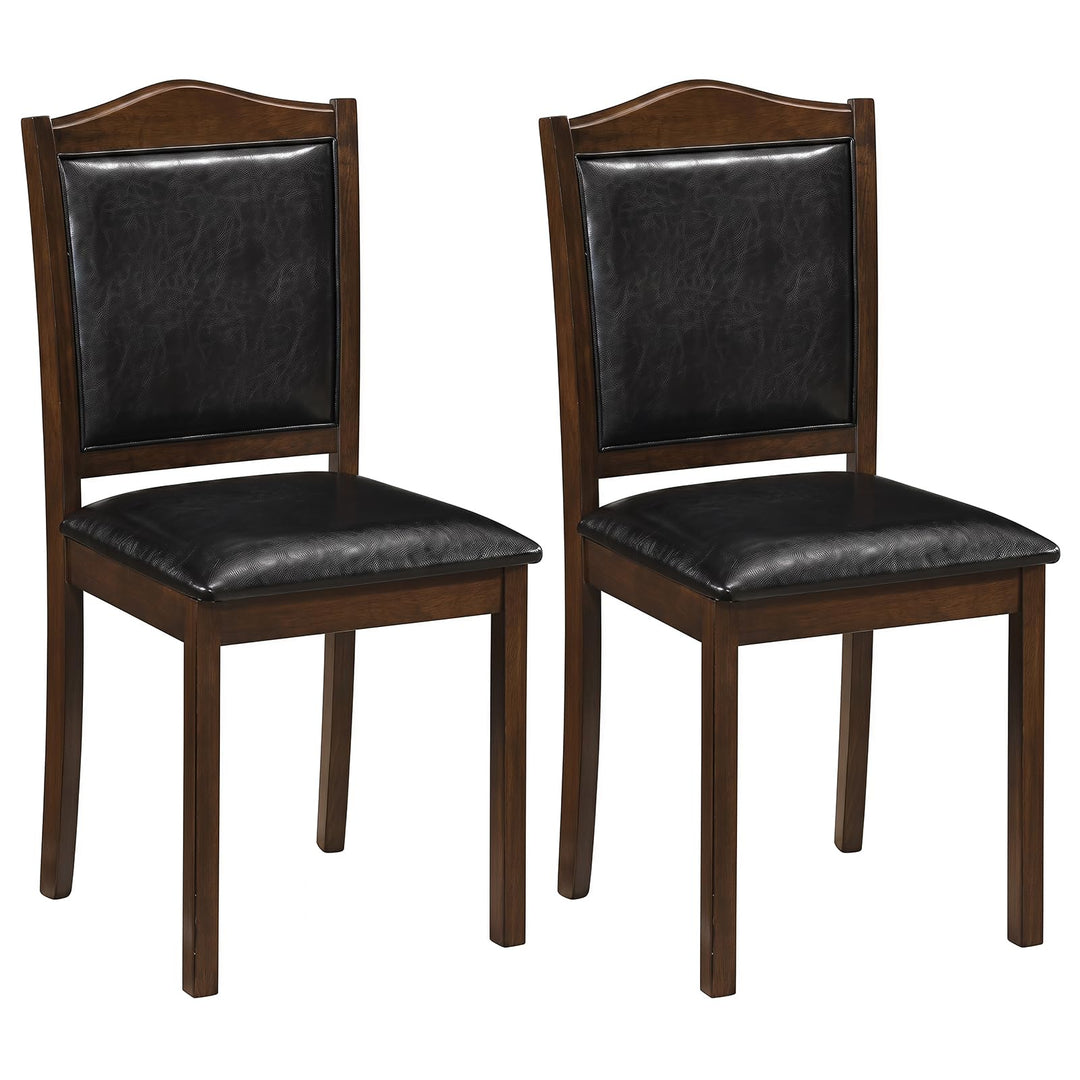 GIANTEX Wooden Dining Chairs Set of 2/4 Faux Leather Padded Seat &amp; Back