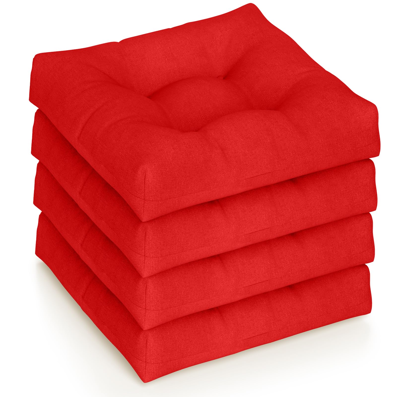 Giantex 2/4/6 Pack Tufted Patio Cushions 4 Inch Thick Outdoor Chair Pads
