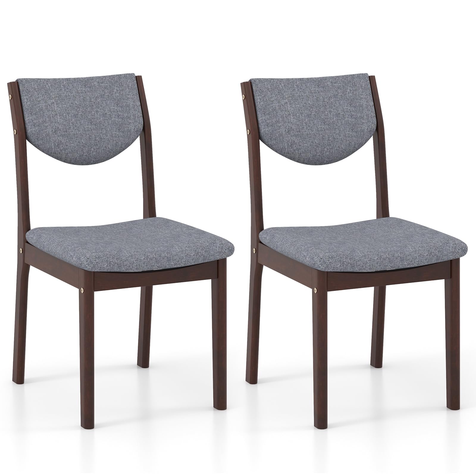 Giantex Wood Dining Chair, Wooden Kitchen Chairs with Rubber Wood Frame