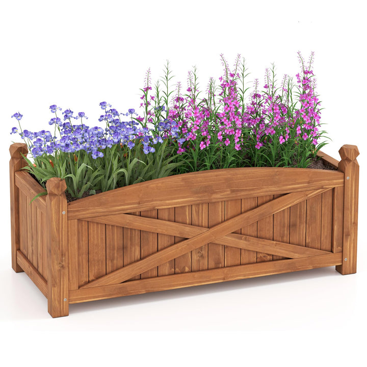Giantex Rectangular Garden Bed for Vegetables Flower Herb Fruit