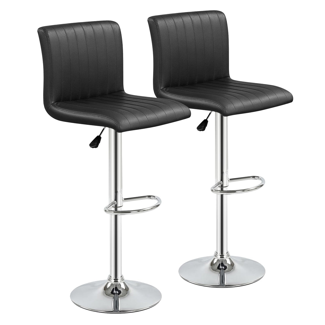 Giantex Modern Faux Leather Counter Height Barstools Set of 2/4 with Back and Footrest