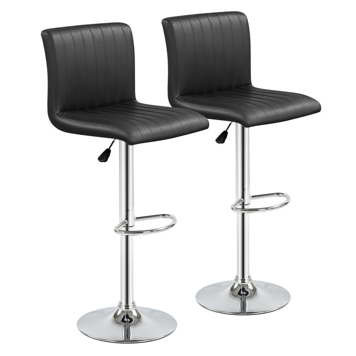 Giantex Modern Faux Leather Counter Height Barstools Set of 2/4 with Back and Footrest