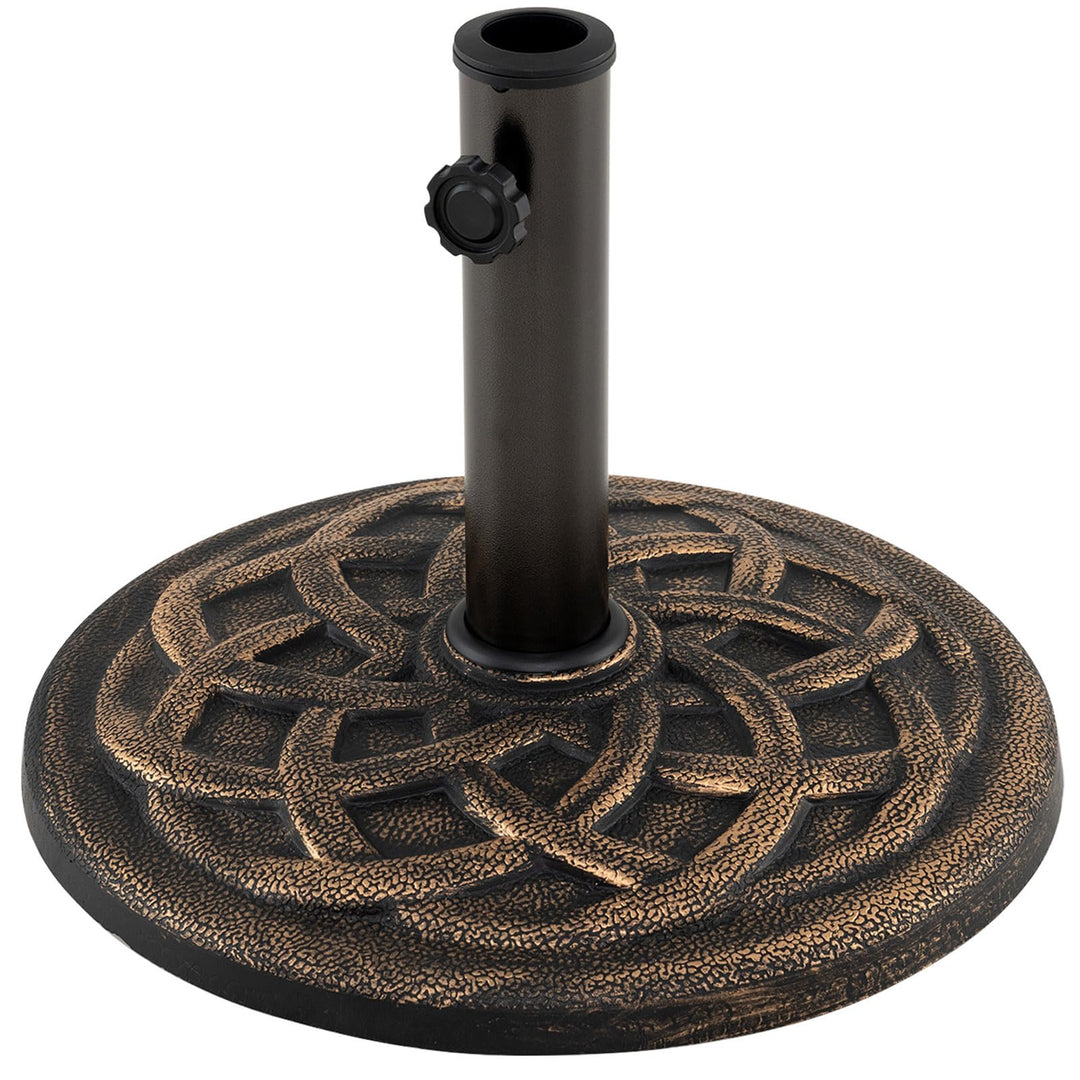 GIANTEX Patio Umbrella Base with Metal Holder Fits 1.5"-1.9" Pole