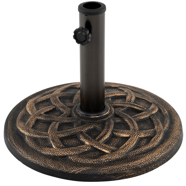 GIANTEX Patio Umbrella Base with Metal Holder Fits 1.5"-1.9" Pole