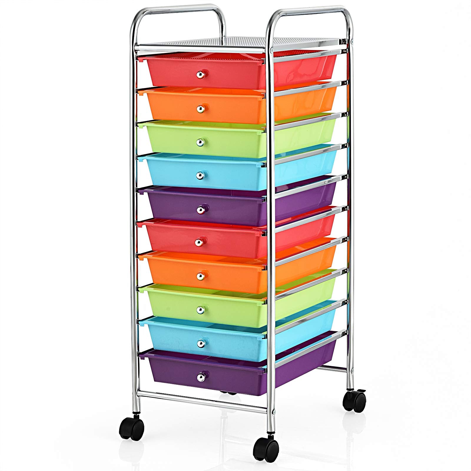 Giantex Rolling Storage Cart on Wheels with 10 Drawers