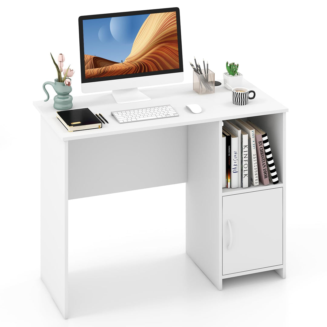 Giantex White Computer Desk with Drawers