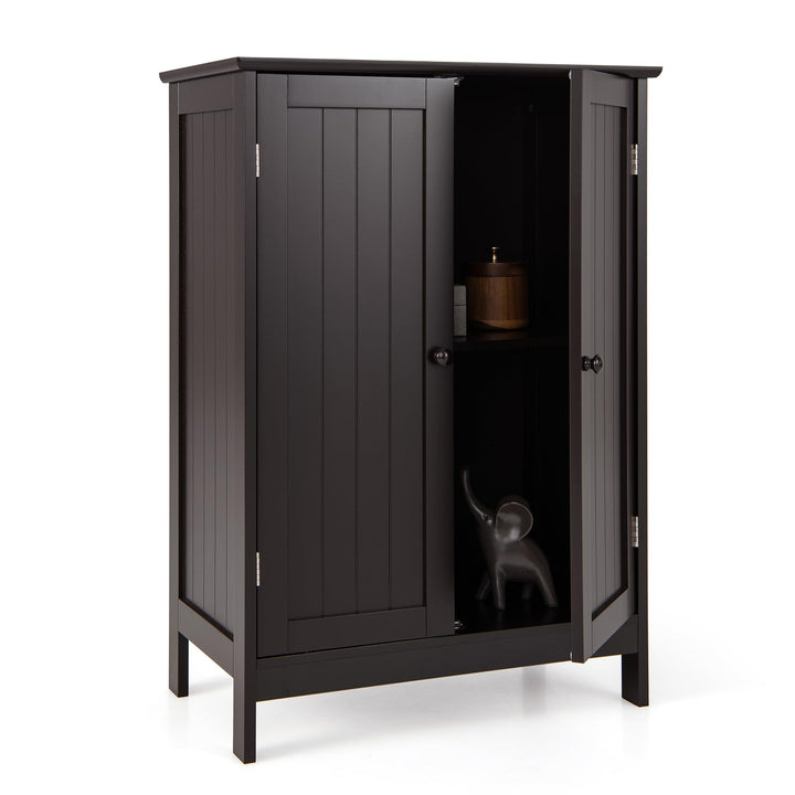 Giantex Storage Cabinet with Doors and Shelves - Freestanding Storage Organizer with Anti-Tipping Device