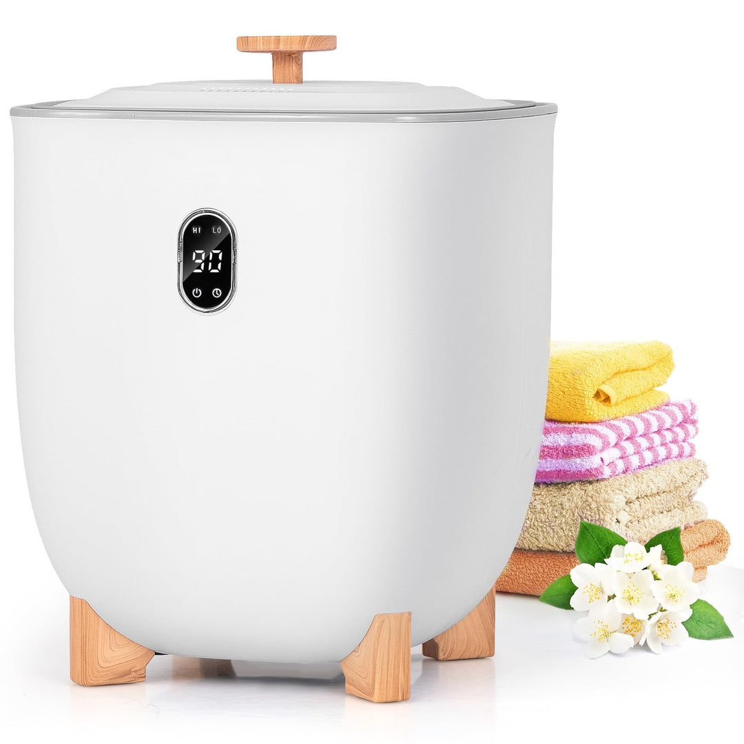 Giantex 25L Towel Warmer Bucket - Electric Towel Heater for Bathroom, 2 Temperature Settings, 20-60 Timer