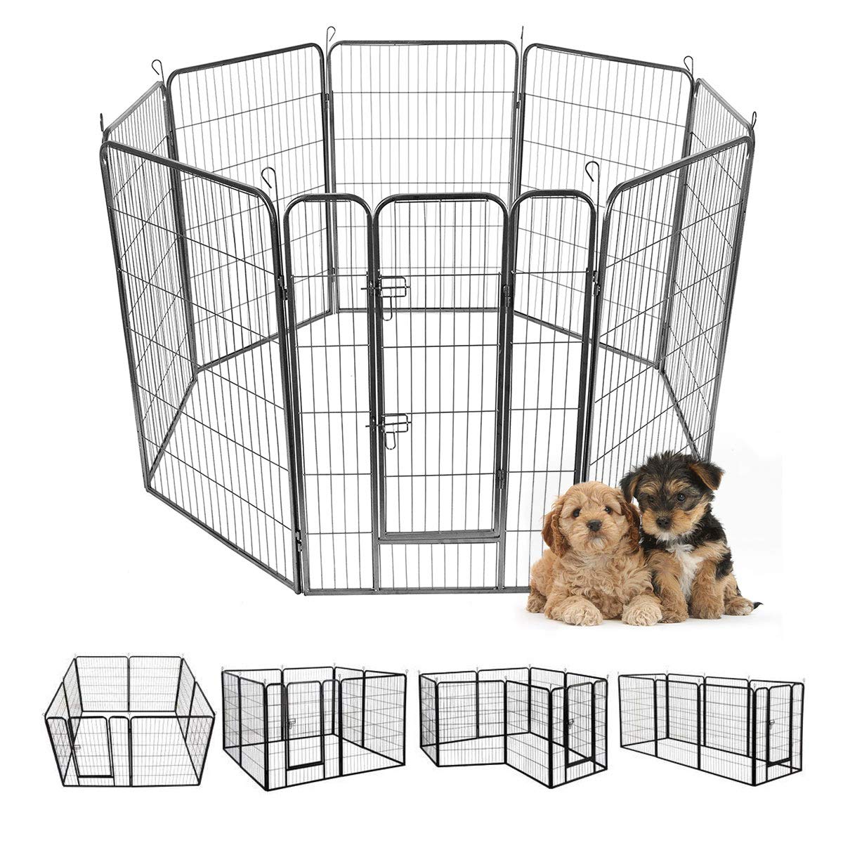 Giantex 8 Panel 48 inch Dog Playpen with Door