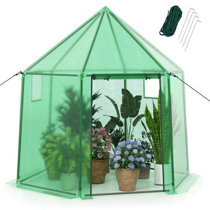 Giantex 6.5 x 5.7 x 6.3 FT Greenhouse Portable Walk in Outdoor Hot House Tent