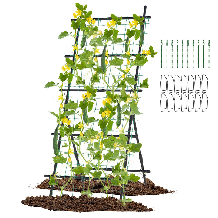 Giantex Cucumber Trellis, Trellis for Climbing Plants Outdoor