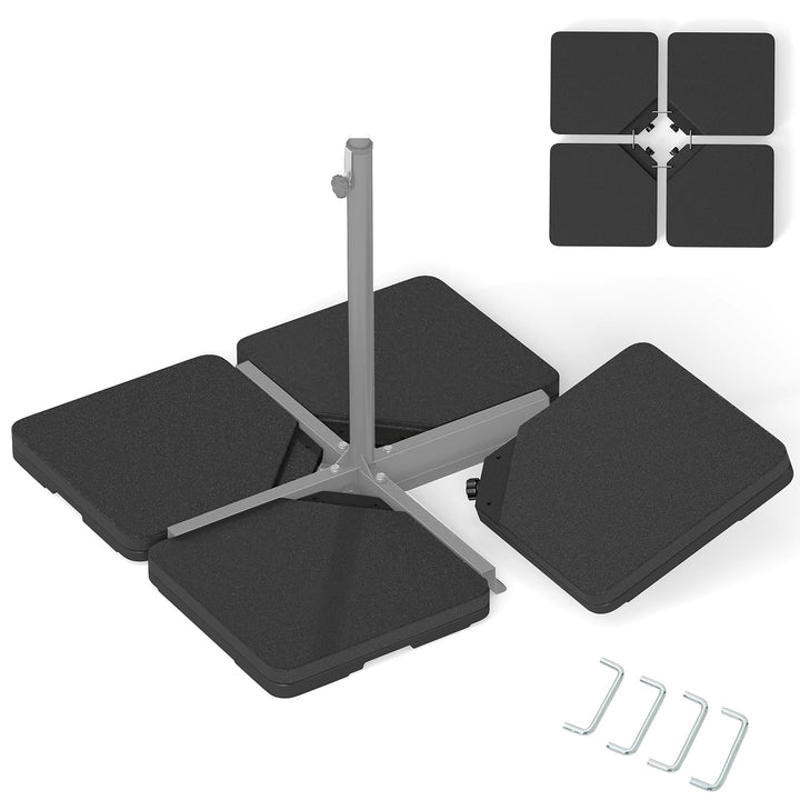 Giantex 220 lbs Fillable Patio Offset Umbrella Base