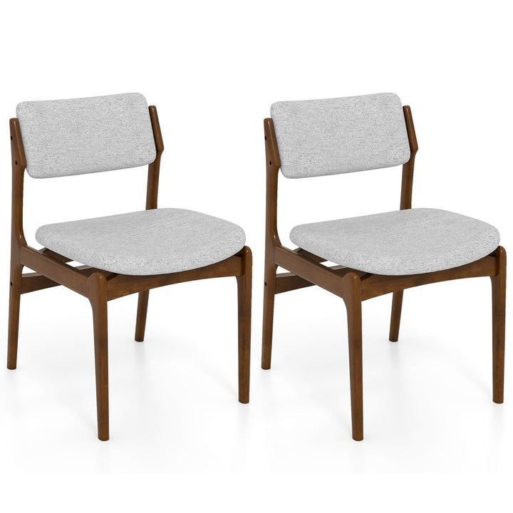 Giantex Modern Padded Dining Chairs with Rubber Wood Legs Set of 2/4