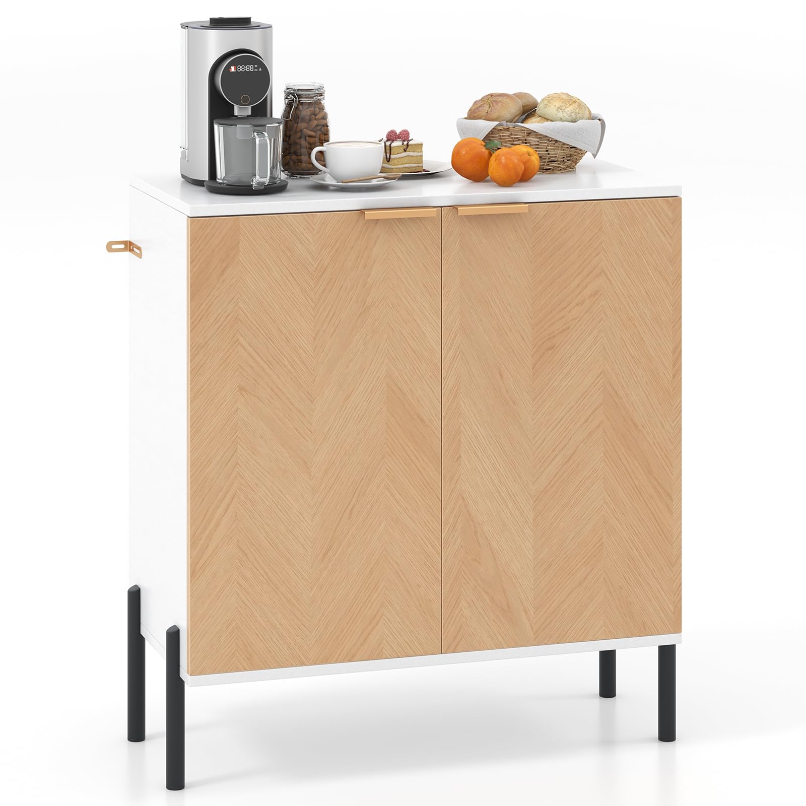 Giantex Buffet Cabinet with Storage, 2-Door Kitchen Sideboard with Storage Cabinet