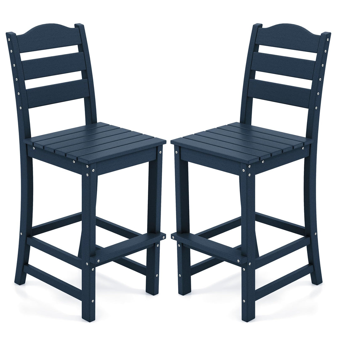 Giantex Patio Tall Bar Chair with Backrest and Footrest
