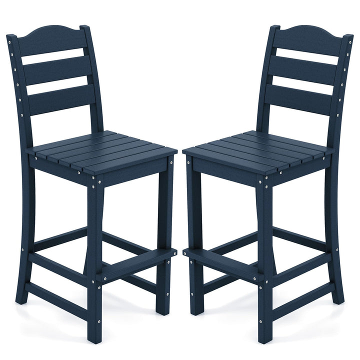 Giantex Patio Tall Bar Chair with Backrest and Footrest
