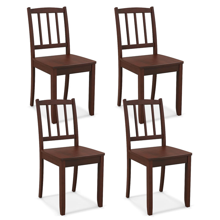 Giantex Farmhouse Dining Chairs Set of 2/4, Modern Kitchen Chairs w/Rubber Wood Legs & Curved Backrest