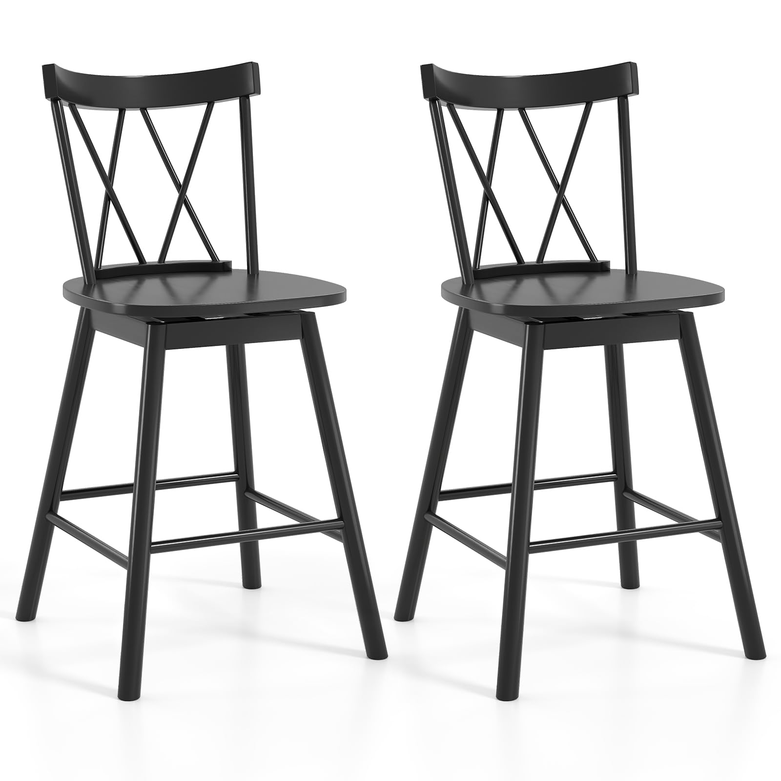 Giantex Windsor Bar Stools Set of 2/4(29"/24")