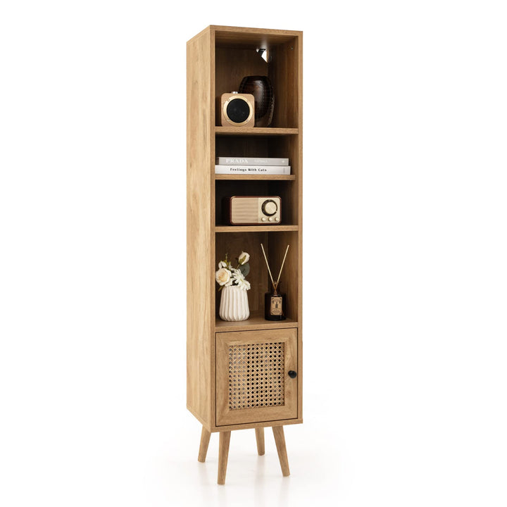 Giantex 54" Tall 4-Tier Bookcase with Door