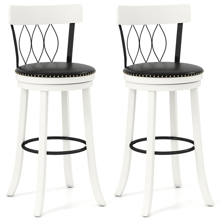 Giantex Swivel Bar Height Bar Chairs with Footrest