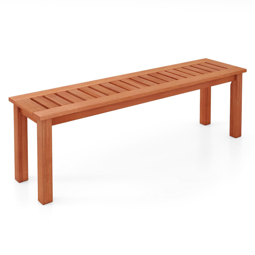 Giantex Outdoor Bench with Slatted Seat for Patio Dining