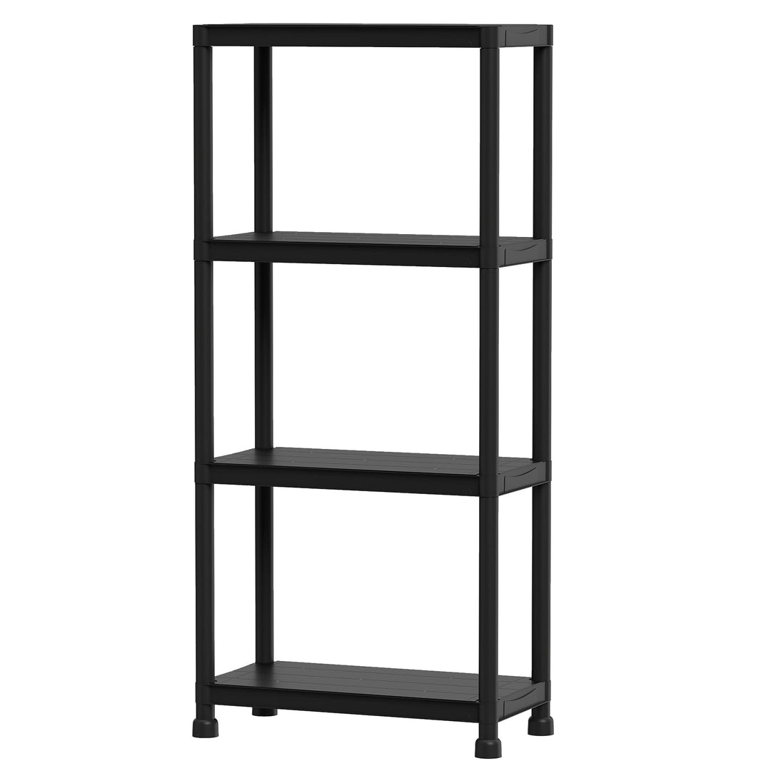 Giantex 4-Tier Heavy-Duty Plastic Storage Shelves (24" x 12.5" x 53")