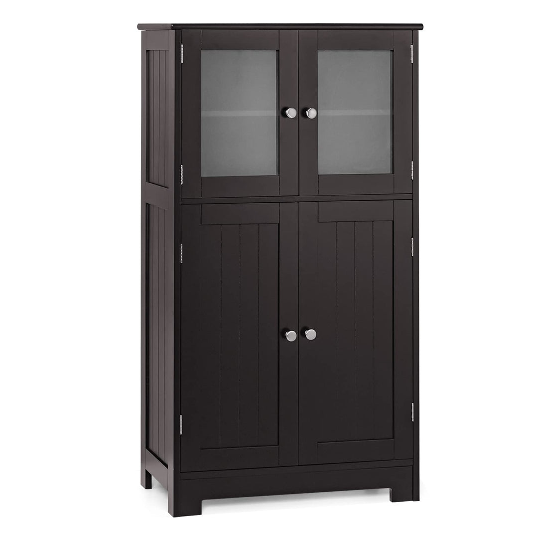 Giantex Storage Cabinet with Doors - Bathroom Floor Cabinet, Freestanding Tall Cabinet