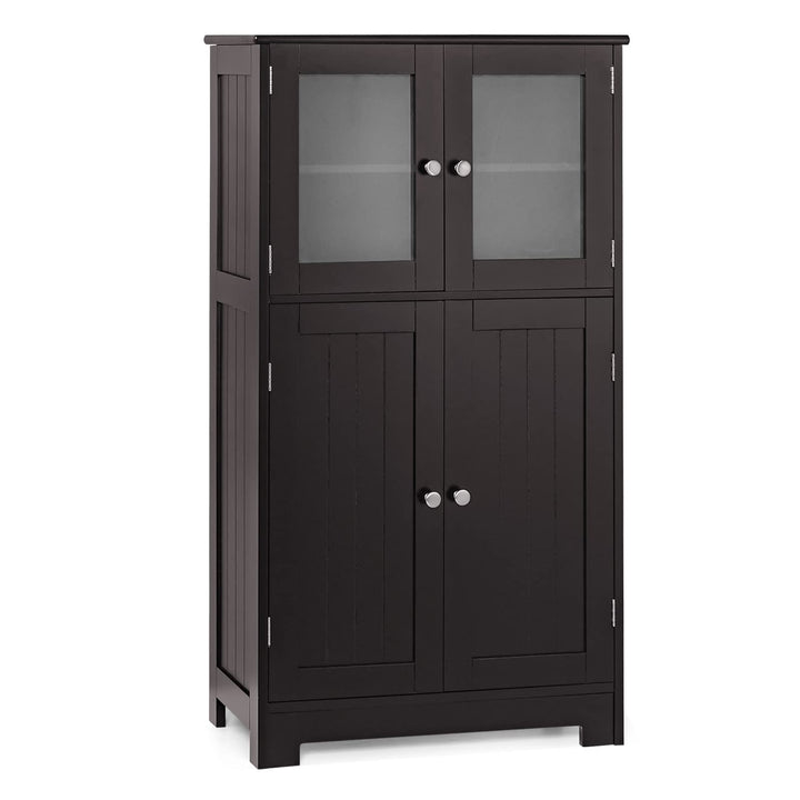 Giantex Storage Cabinet with Doors - Bathroom Floor Cabinet, Freestanding Tall Cabinet
