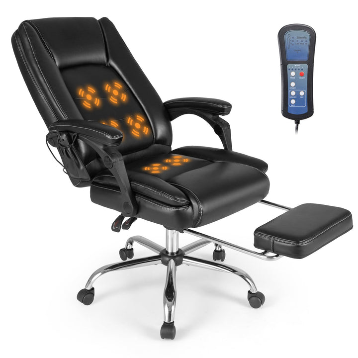 Giantex Massage Adjustable Executive Chair - 400 LBS Big and Tall Office Chair with Linkage Armrests