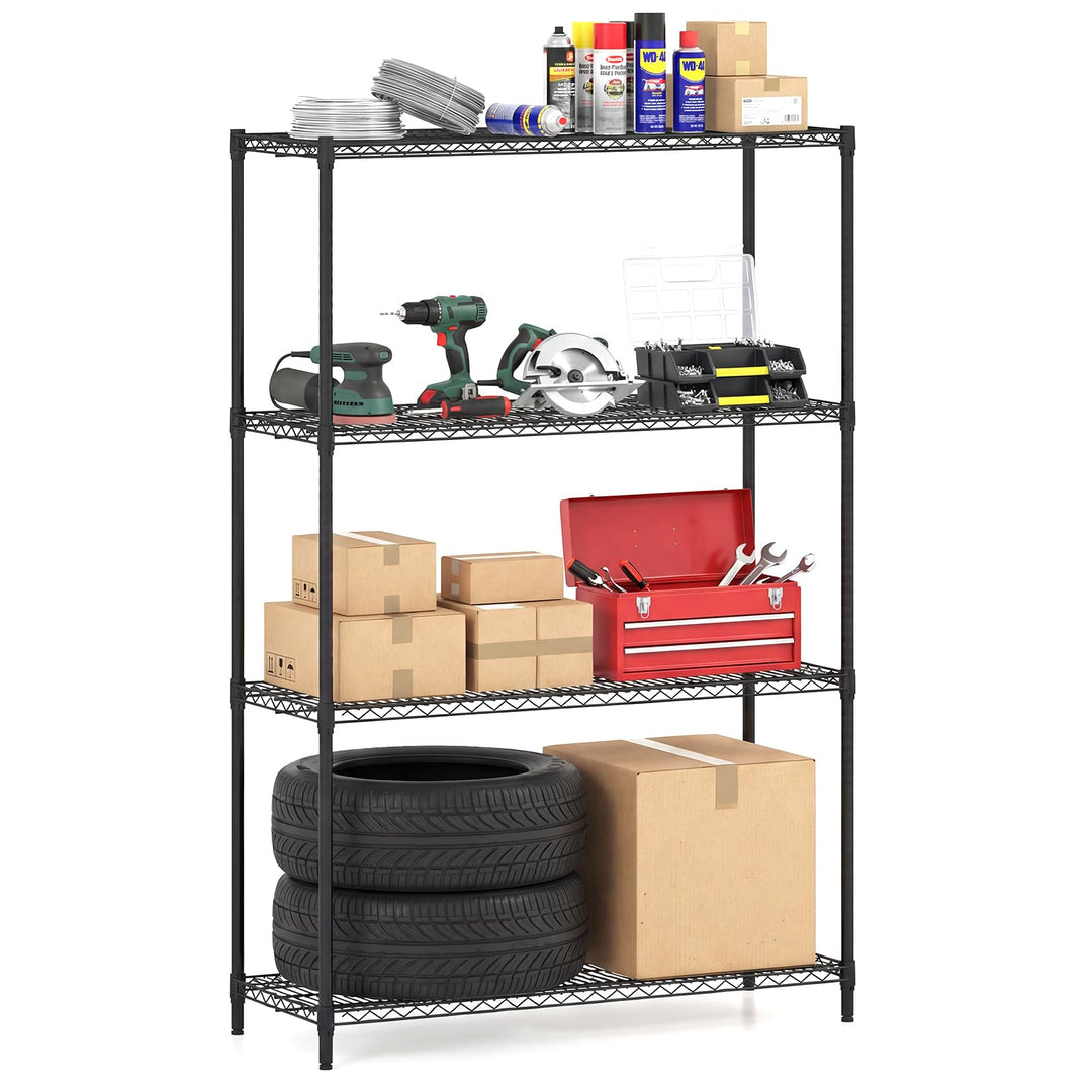 Giantex 4-Tier Metal Storage Shelving Unit with V-Shaped Wire Rack