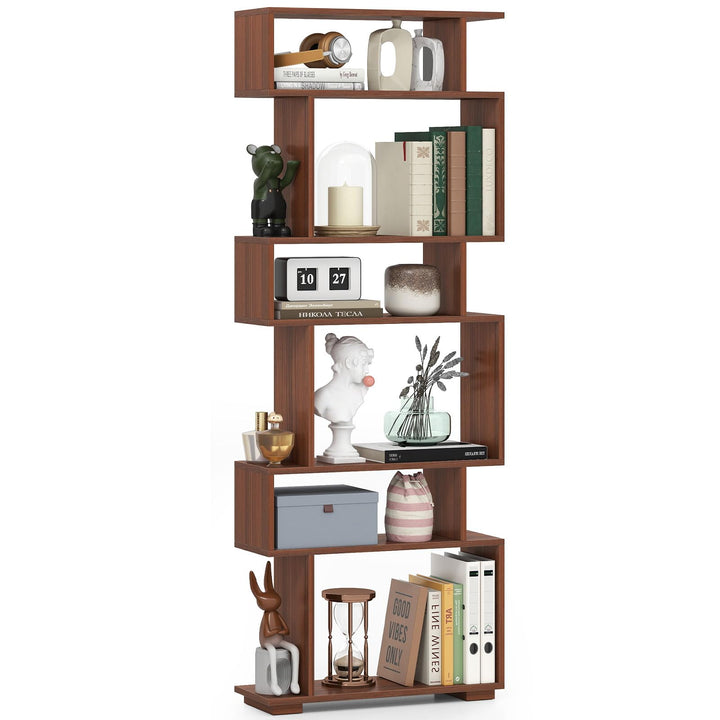 Giantex S Shaped Bookcase with 2 Anti Tipping Kits