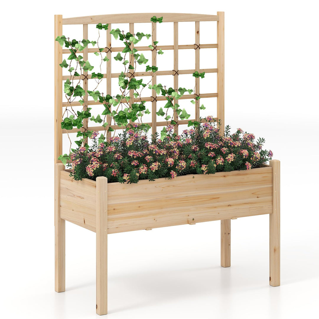Giantex Raised Garden Bed with Trellis