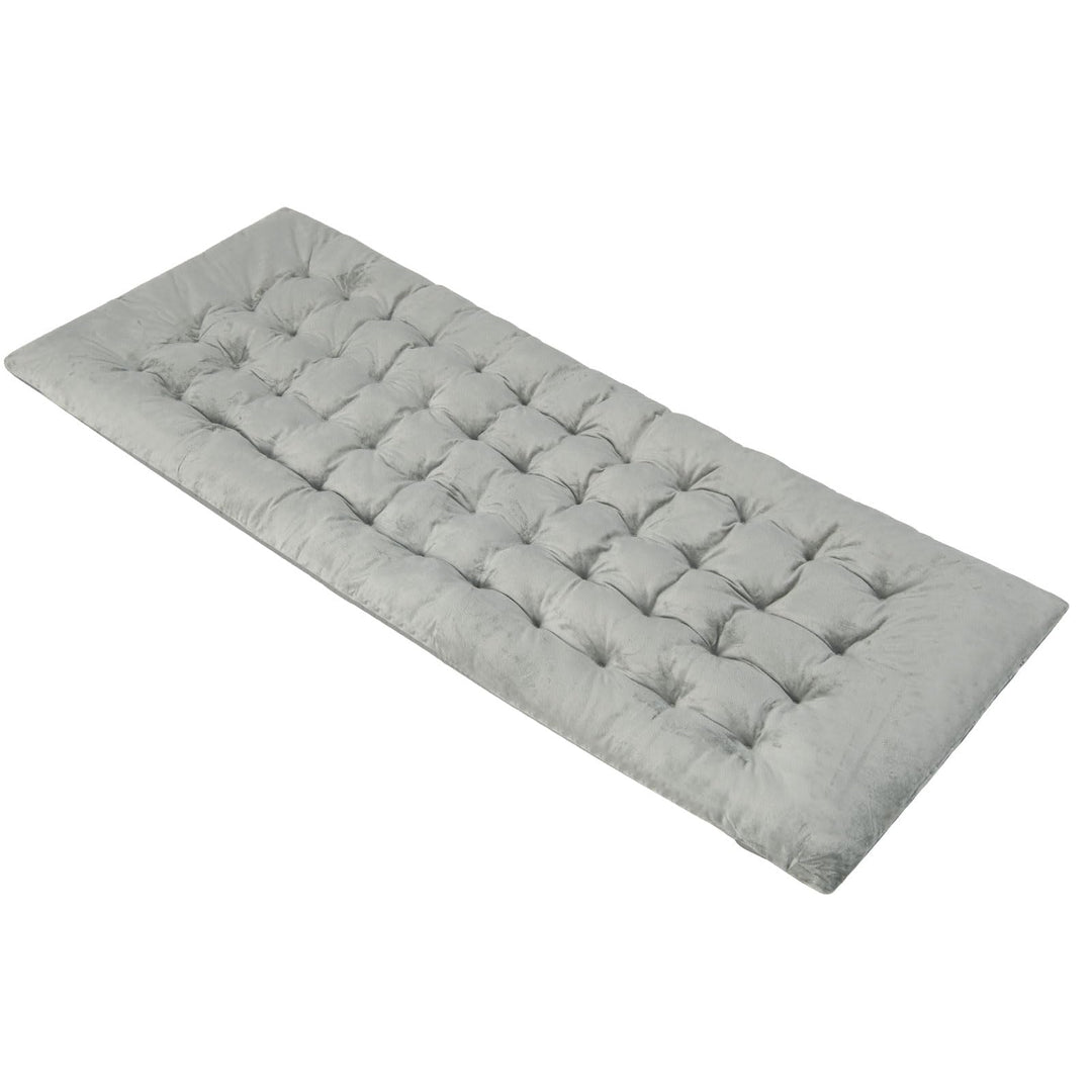 Giantex Camping Cot Pad, 75" x 27.5" x 3" Recliner Cushion with 4 Fixing Straps, Thickened Cushion for Lounge Chair and Swing