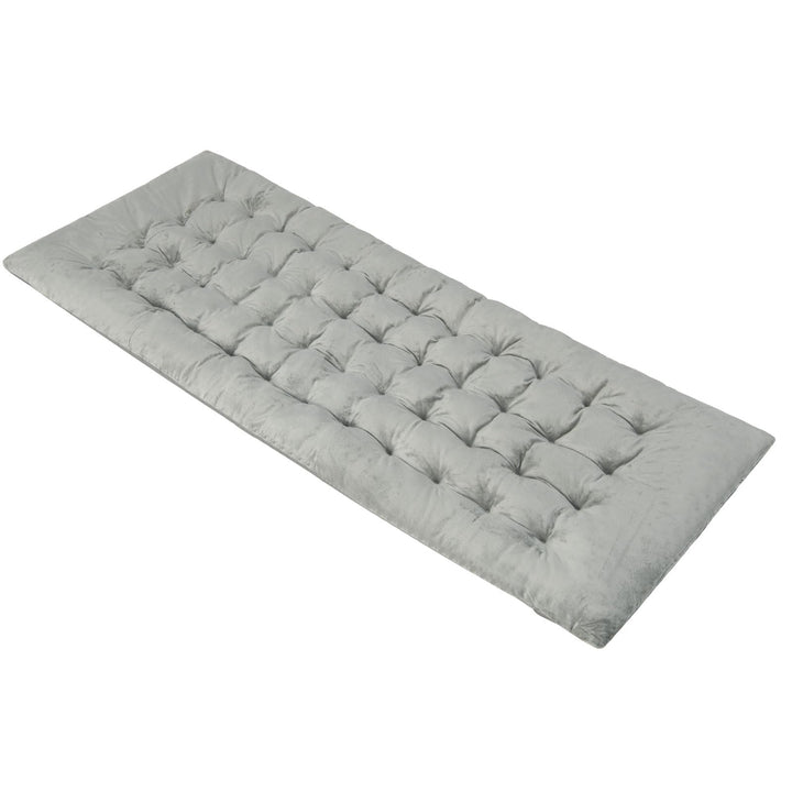 Giantex Camping Cot Pad, 75" x 27.5" x 3" Recliner Cushion with 4 Fixing Straps, Thickened Cushion for Lounge Chair and Swing
