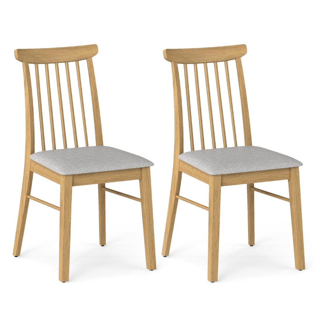 Giantex Dining Chairs Set of 2/4 w/Rubber Wood Frame