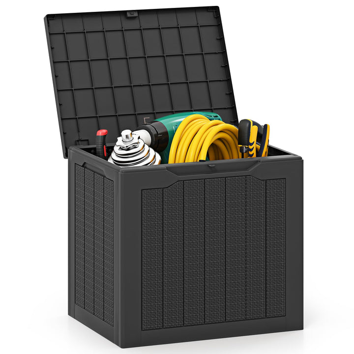 Giantex 25 Gallon Outdoor Storage Box with Lockable Lid