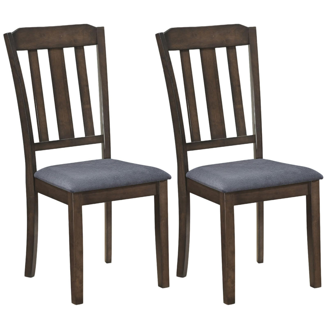 Giantex Rubber Wood Dining Room Chairs with Comfortable Backrest &amp; Padded Seat