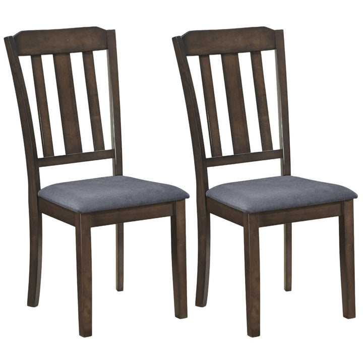 Giantex Rubber Wood Dining Room Chairs with Comfortable Backrest &amp; Padded Seat