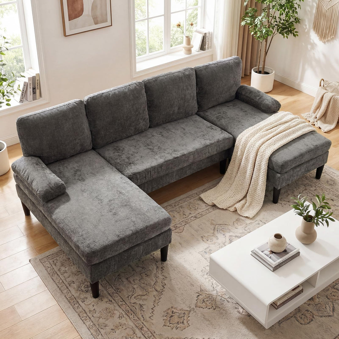Giantex Sectional Couch for Living Room U-Shaped Sofa