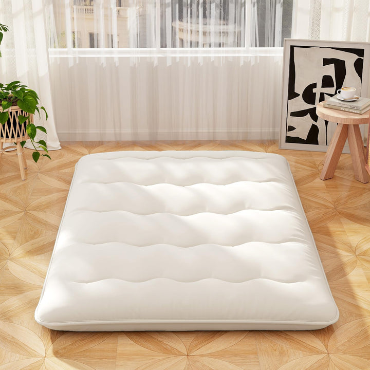 Giantex Japanese Floor Mattress Futon Mattress, Roll Up Mattress Tatami Mat with Washable Cover and Carry Bag