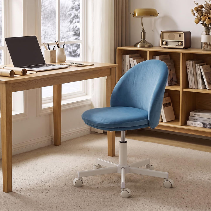 GIANTEX Small Office Chair | Ergonomic Vanity Chair with Low Back (1/2)