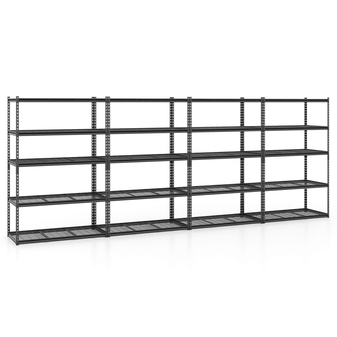 Giantex 5-Tier Metal Storage Shelves(1/2/3/4,48" L x 24" W x 72" H)