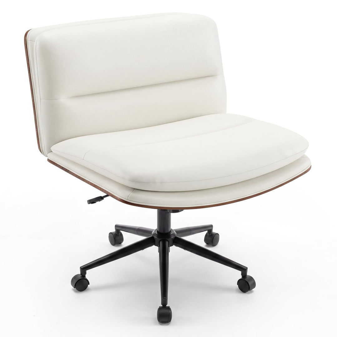 Giantex Armless Office Chair with Wheels for Home Office &amp; Bedroom