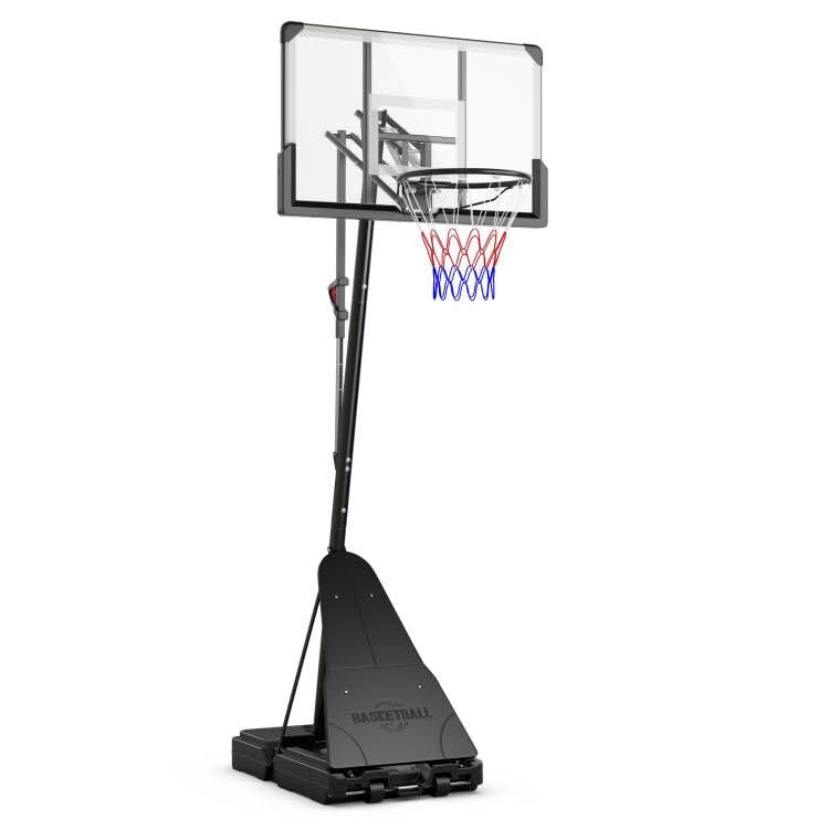 Giantex Portable Basketball Hoop Outdoor - 4.9-10 FT Height Adjustable Basketball Goal System