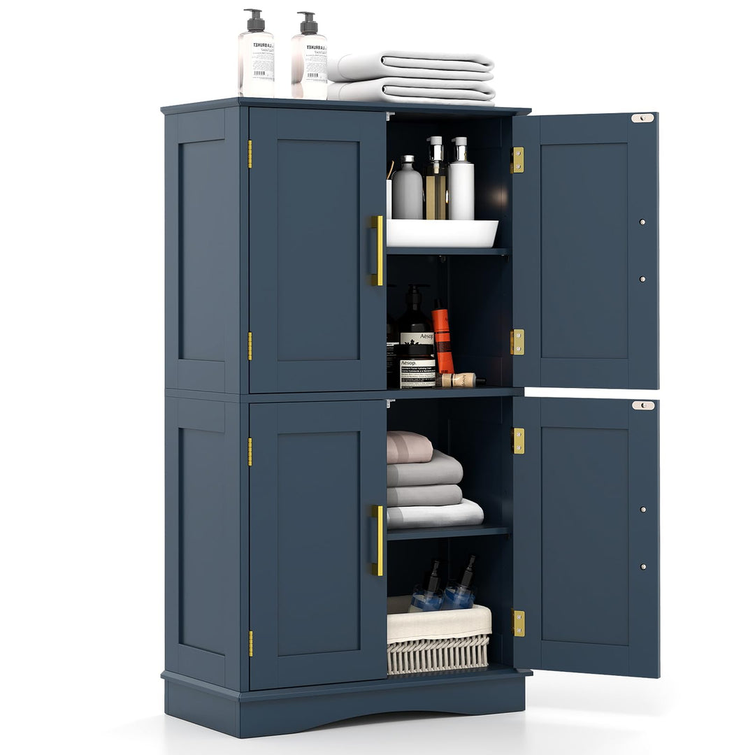Giantex Bathroom Storage Cabinet Freestanding Floor Cabinet