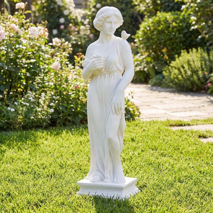 Giantex 31.5" Greek Goddess Statue with Bird