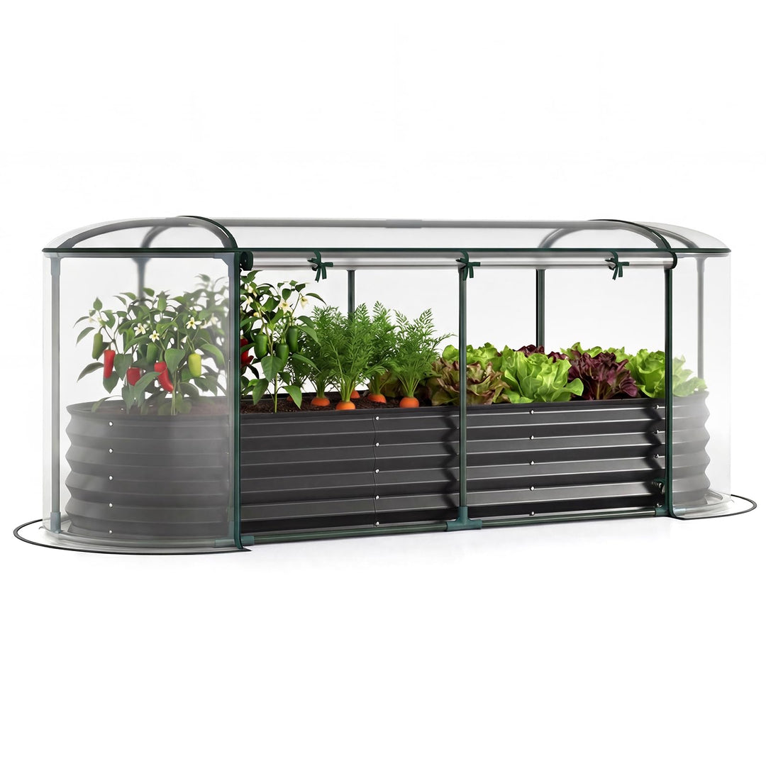 Giantex Raised Garden Bed w/Greenhouse Cover (6x2x1 FT)