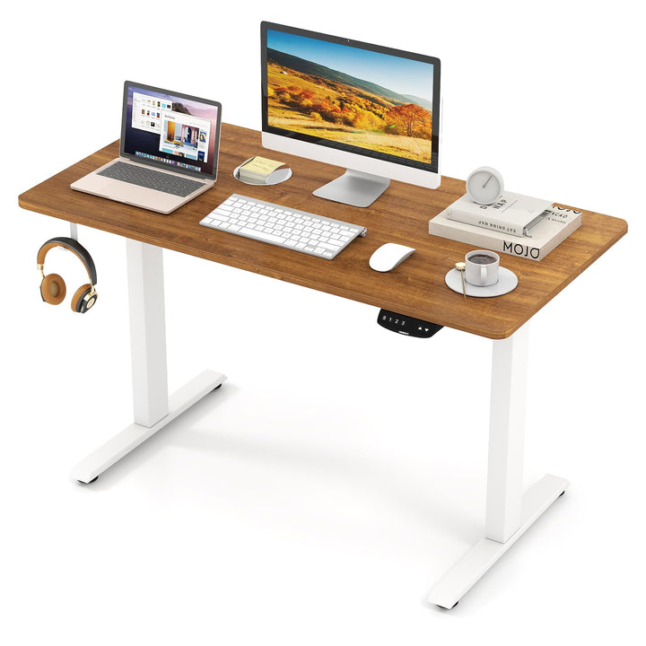 Giantex Electric Dual Motor Standing Desk | 48" x 24" Height Adjustable Sit Stand Computer Workstation w/3 Memory Height