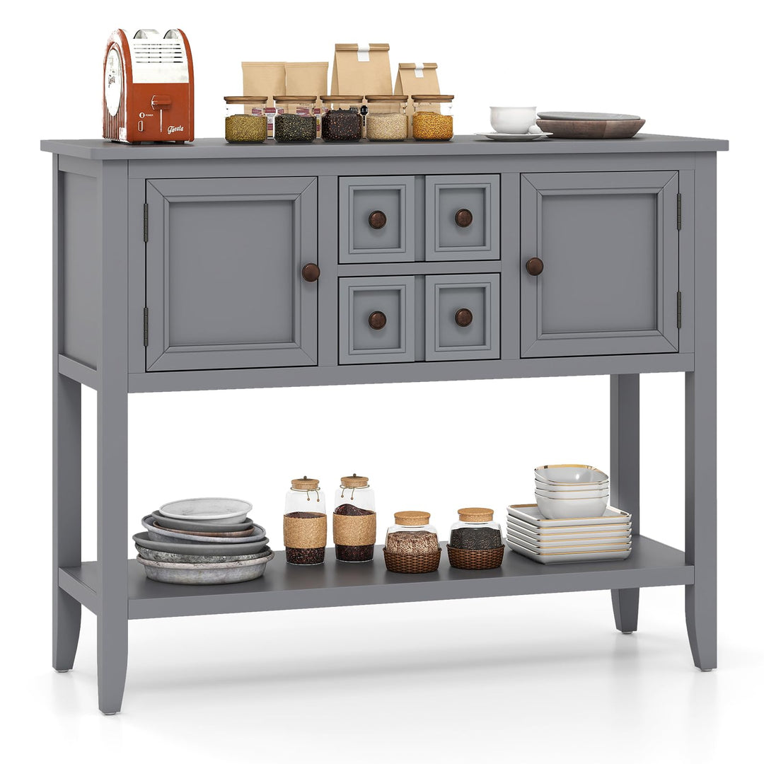 Giantex Sideboard Buffet Cabinet with Storage, 42’’ Wood Credenza