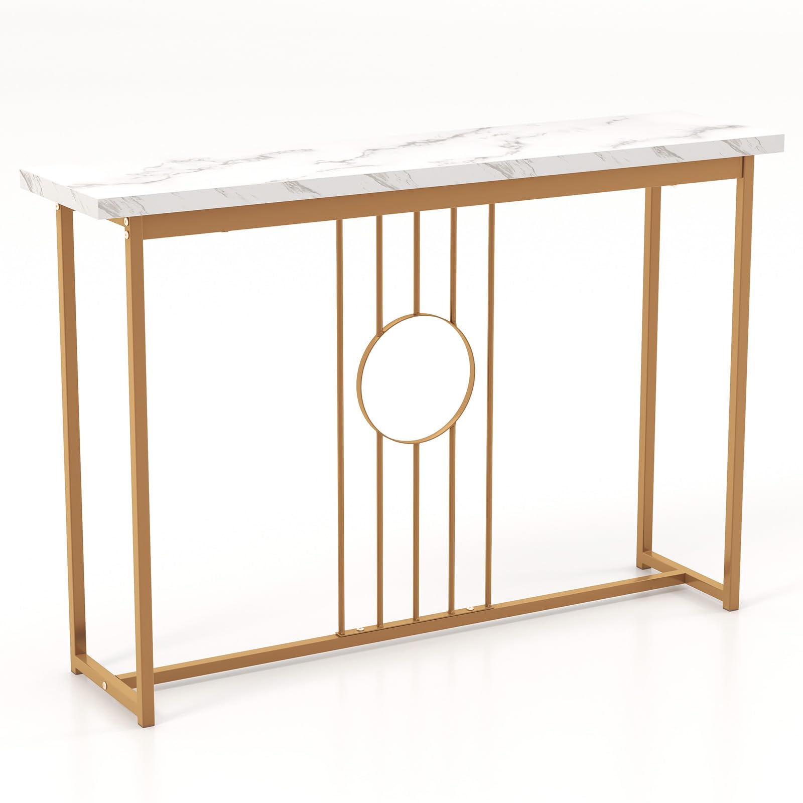 Giantex 47" Entryway Console Table - Faux Marble Console Table